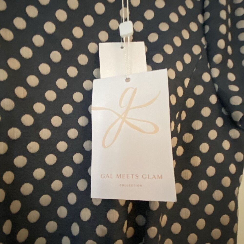 NWT Gal Meets Glam Collection Amy Polka Dot Fit Flare Dress Sz 8 Wedding Guest - Picture 14 of 16